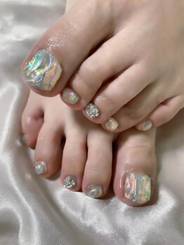 ネイル ラメール(nail Lamer)の写真/ハンドネイルができない方にも嬉しい♪足元からオシャレに差がつくフットネイルで気分も上がる！