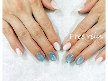 フリーレイン(freerein)/夏ネイル ニュアンスデザイン
