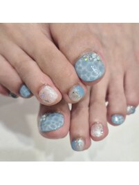 海/水面/砂浜/フットネイル