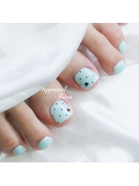 チョコミントフットネイル