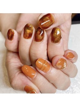 なないろ美容鍼灸整体院 アンド ネイルコア(nail Koa)/べっ甲アシンメトリー