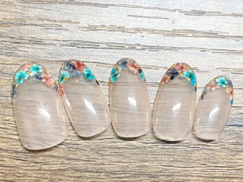 ワイスリーネイルズ(y3nails)/定額Ｍ 押し花 フラワー