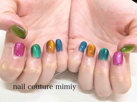カラフルマグネットネイル☆