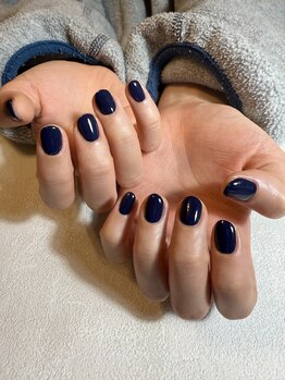 プルメリア(Plumeria)/ネイビーのワンカラー♪