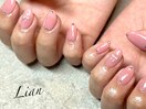シンプルリボンネイル