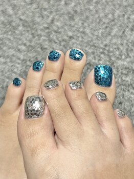 シャルム 本厚木(charme)/【フットネイル】ホロ埋め尽くし