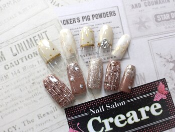 クレアーレ(Creare)/ツイード、ドットネイル☆