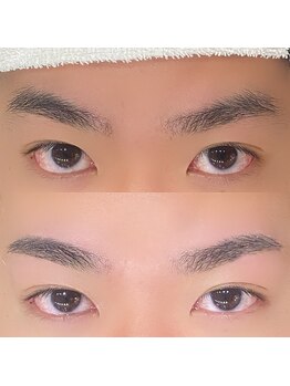 ハク 谷町(HAK.)/メンズ眉毛ワックスBefore/After