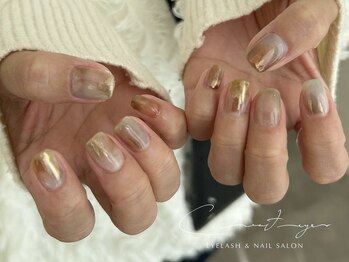 BLabo eyelash&nail 鹿児島中央駅店【まつげパーマ/眉毛/マツエク/ネイル】/ニュアンスネイル
