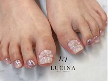 ネイルスタジオ ルキナ(LUCINA)/W-10 ぷっくりフラワーネイル