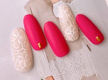 ネイルサロンフォーユー(for u)/フラワーレース♪７９８０