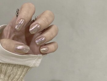 ドレス ネイルアンドアイラッシュ 三国(Dress)/クリア感×オーロラミラー