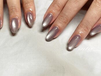 ネイルサロン イントゥ(into_)/ぷるマグ　グレー　ワンカラー