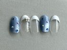 マグネット×フレンチネイル