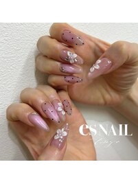 お花×ドット