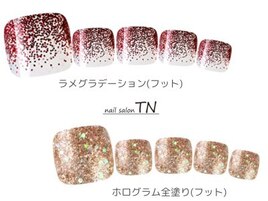 【フットネイル】ラメホロ☆