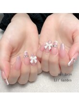 リルガーデン 新宿南口(Lil' Garden)/スキニーフレンチ×リボンネイル