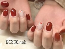 ビサイドネイルアート(BESIDE NAIL Art)/ボルドーネイル