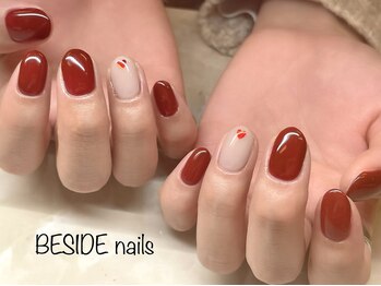 ビサイドネイルアート(BESIDE NAIL Art)/ボルドーネイル