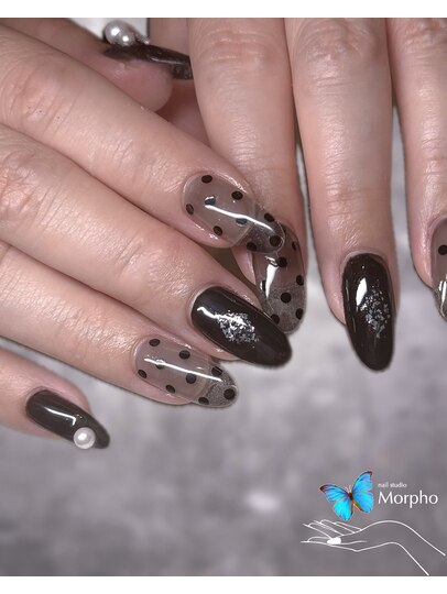 2025年冬】シースルーブラックのネイルデザイン集｜人気順  