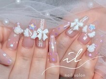 イル 神戸店/水玉×自爪風カラー×ワンホン