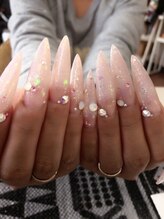 ネイルサロン ティプレシャス(T Precious)/淡いピンクのキラキラネイル♪