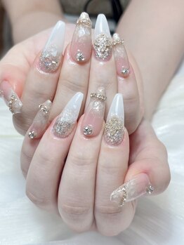 キャンディーネイル(candy nail)の写真/【スカルプ長さだし】ワンカラー¥10900/デザイン持ち込み¥14000★韓国パーツの種類も豊富で選び放題!!