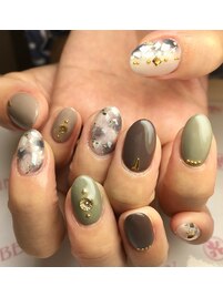 ～大人べっ甲ネイル～