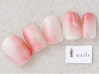 アイネイルズ 三宮店(I nails)/桃ネイル¥7000