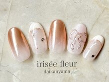 イリゼフルール 代官山店(irisee fleur)/リボンネイル☆ミラーグラデ
