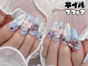 キラキラバレエコアネイル