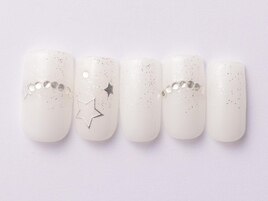 ホワイトラメ星ストーン