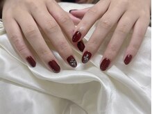 インザピンクリリー(in the pink LILY)/ボルドーネイル/クロムネイル
