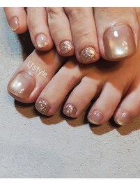 秋のフットネイル