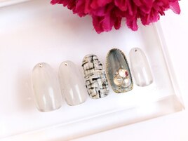 大人☆ツイードネイル