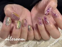 エールルーム 中目黒(aileroom)/春のちぐはぐネイル