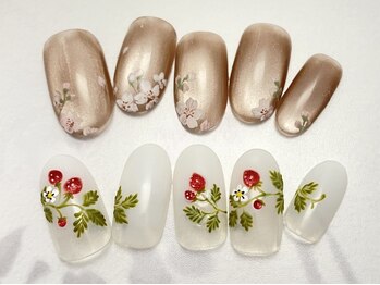 ラ カゼッタ(La casetta)の写真/【上下/プレミアムアートコース￥11900】丁寧なネイルケアとジェルの美しい形作りに拘っています◇