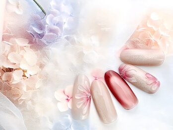 ぷっくりフラワーネイル