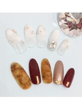 ネイルサロンセレーネ(Selene)/タイダイ　フラワーネイル