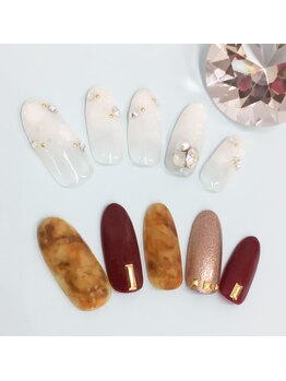 ネイルサロンセレーネ(Selene)/タイダイ フラワーネイル