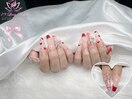 バレンタインネイル