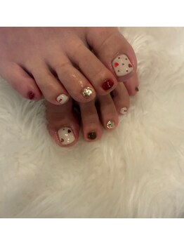 ☆フットバレンタインネイル☆