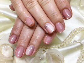 縦グラデーションシンプルネイル