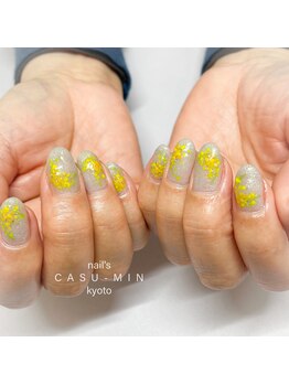 ネイルズ カスミン(nails CASU-MIN)/ミモザのネイル
