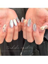 ツキカドットネイル(tsukika.nail)/【CHERRY RIBBON】