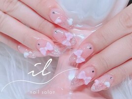 リボン×ラメグラデーション