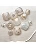 《フットネイル》デザインジェルネイル&ご褒美ケア　¥12000