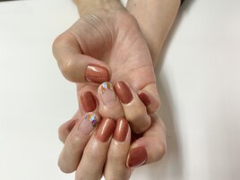 リーフ型ホログラムネイル