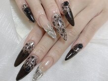 スペラ 大宮店(Spera)/ブラックレースワンホンネイル