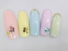 ネイルサロンセレーネ(Selene)/パステルフラワーネイル